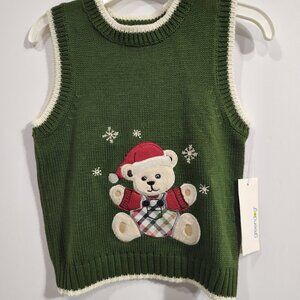 Greendog Y2K Christmas Sweater Vest Boy's 24 Months 100% Cotton NWT